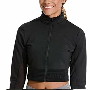 New Nike Pro Long Sleeve Cropped Zip Up Jacket
